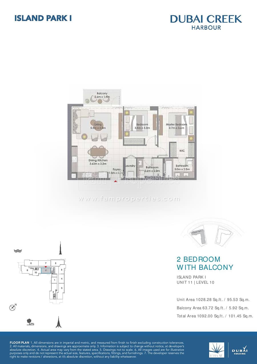 Island Park 1, 2-Bed Floor Plan, type: 2 Bedroom