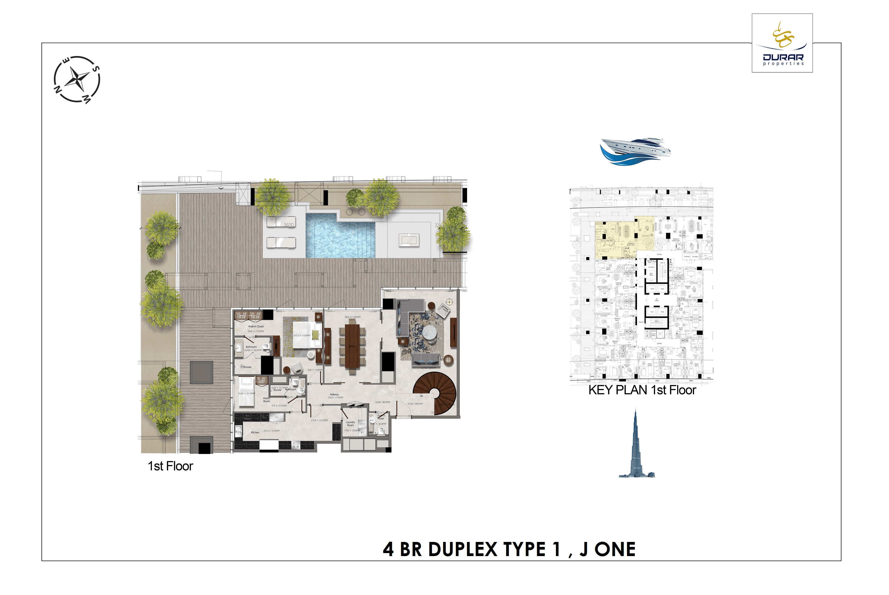 Da Vinci Tower, 4-Bed Floor Plan, type: 4 Bedroom