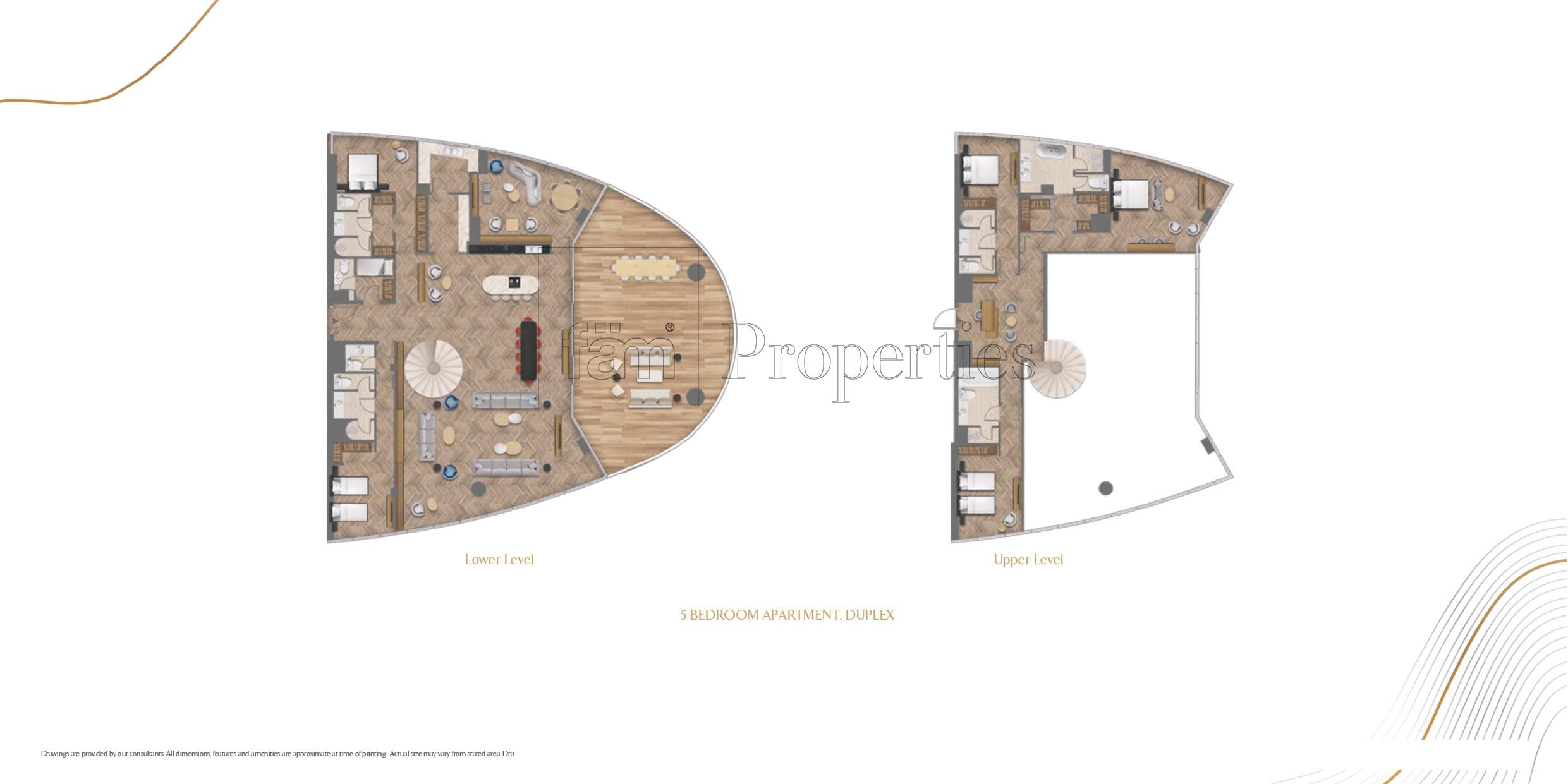 Jumeirah Living Business Bay, 5-Bed Floor Plan, type: 5 Bedroom