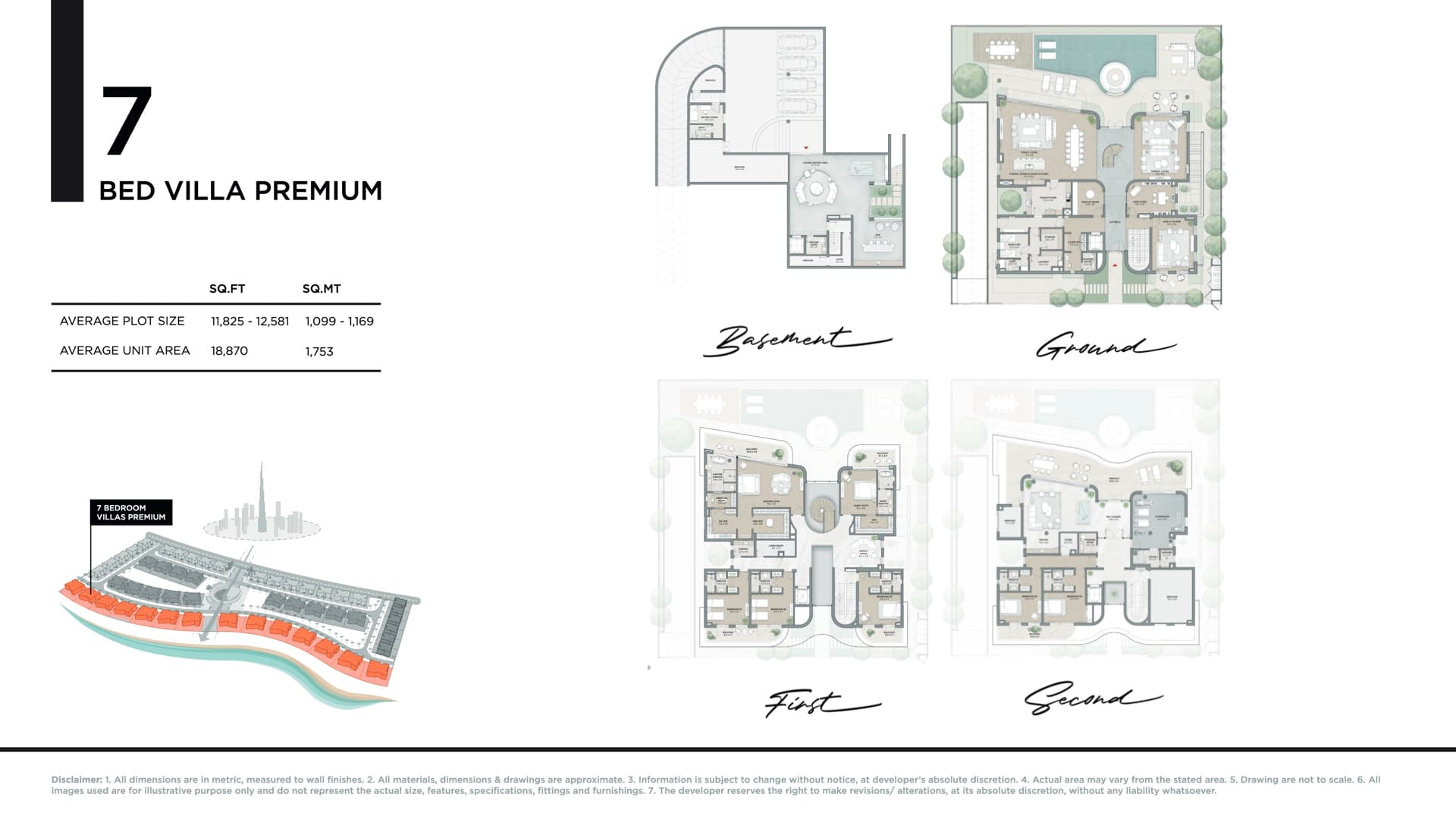 Karl Lagerfeld Villas, 7-Bed Floor Plan, type: 7BR - Villa Premium
