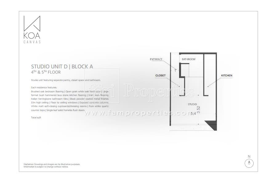 KOA Canvas, 0-Bed Floor Plan, type: Studio