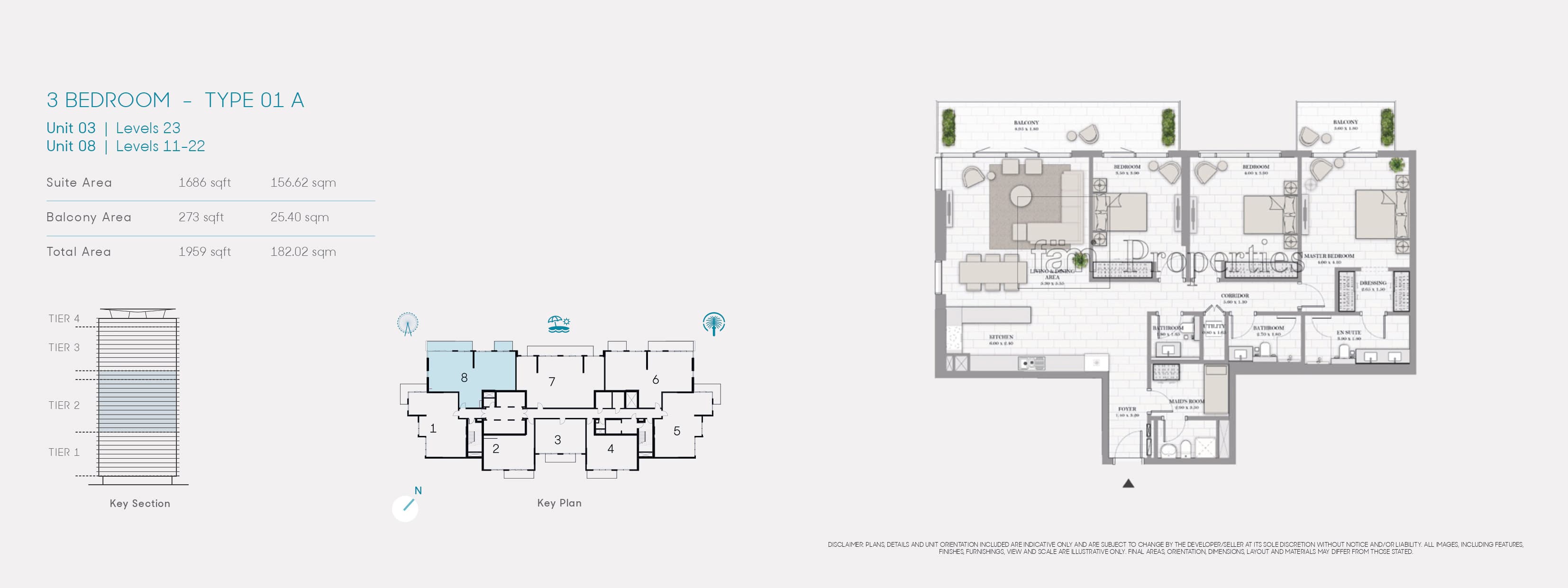 La Vie, 3-Bed Floor Plan, type: 3 Bedroom