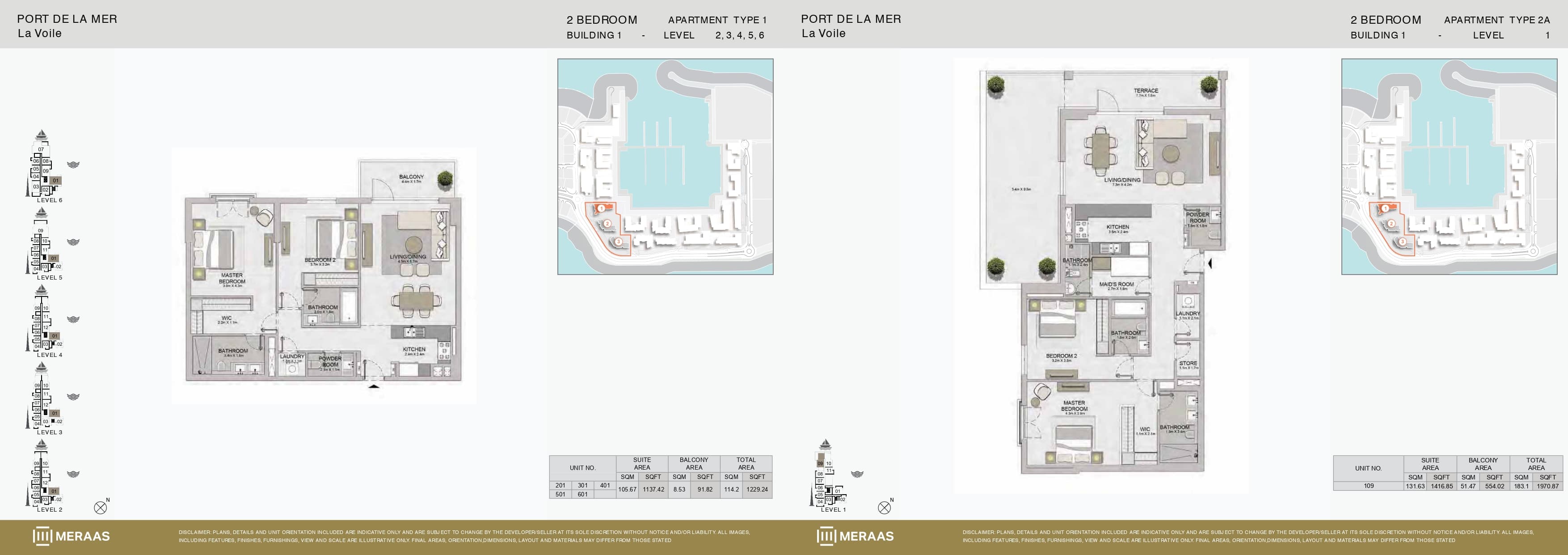 La Voile Building 1, 2-Bed Floor Plan, type: 2 Bedroom