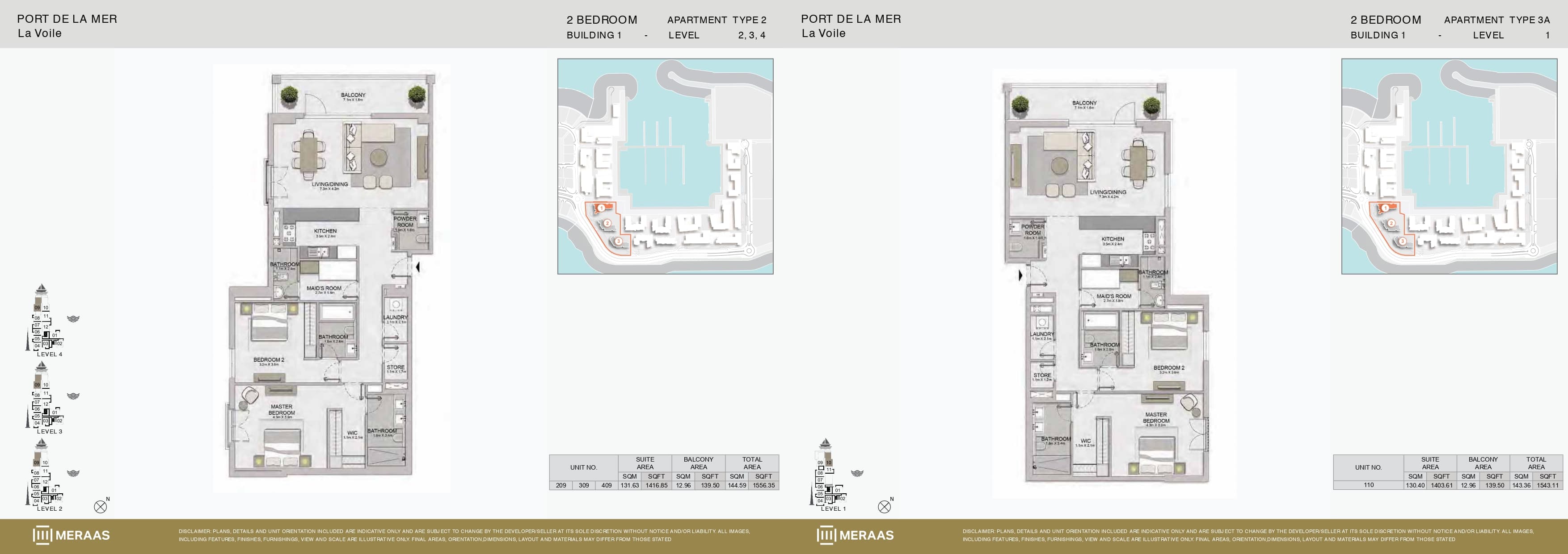 La Voile Building 1, 2-Bed Floor Plan, type: 2 Bedroom