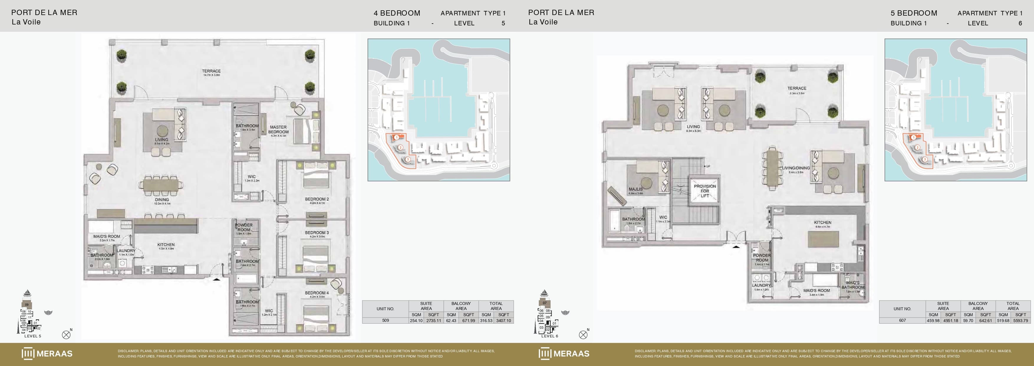 La Voile Building 1, 4-Bed Floor Plan, type: 4 Bedroom