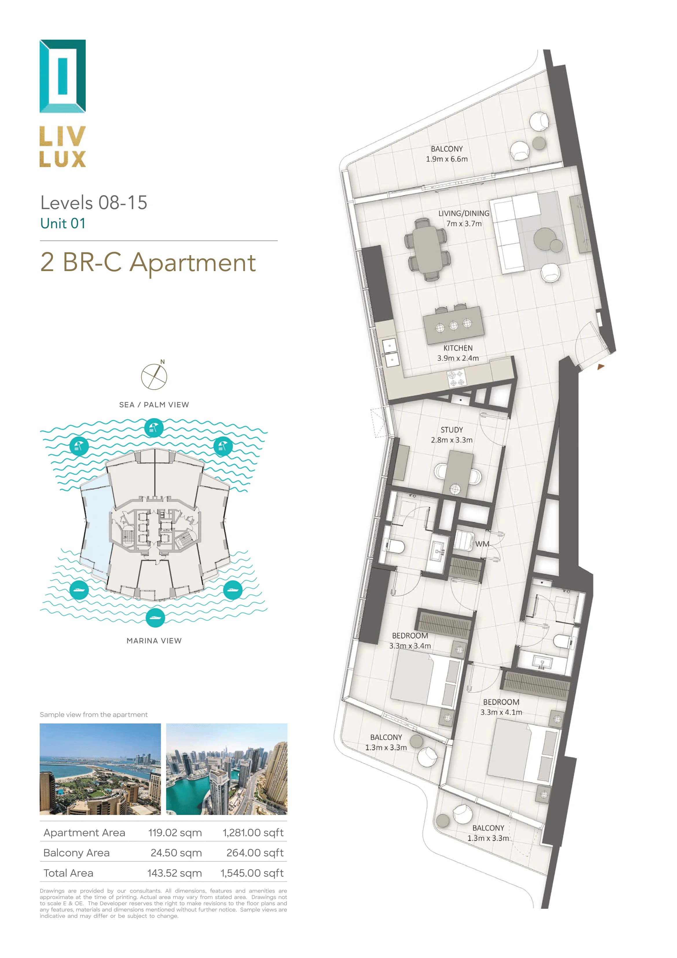 LIV LUX, 2-Bed Floor Plan, type: