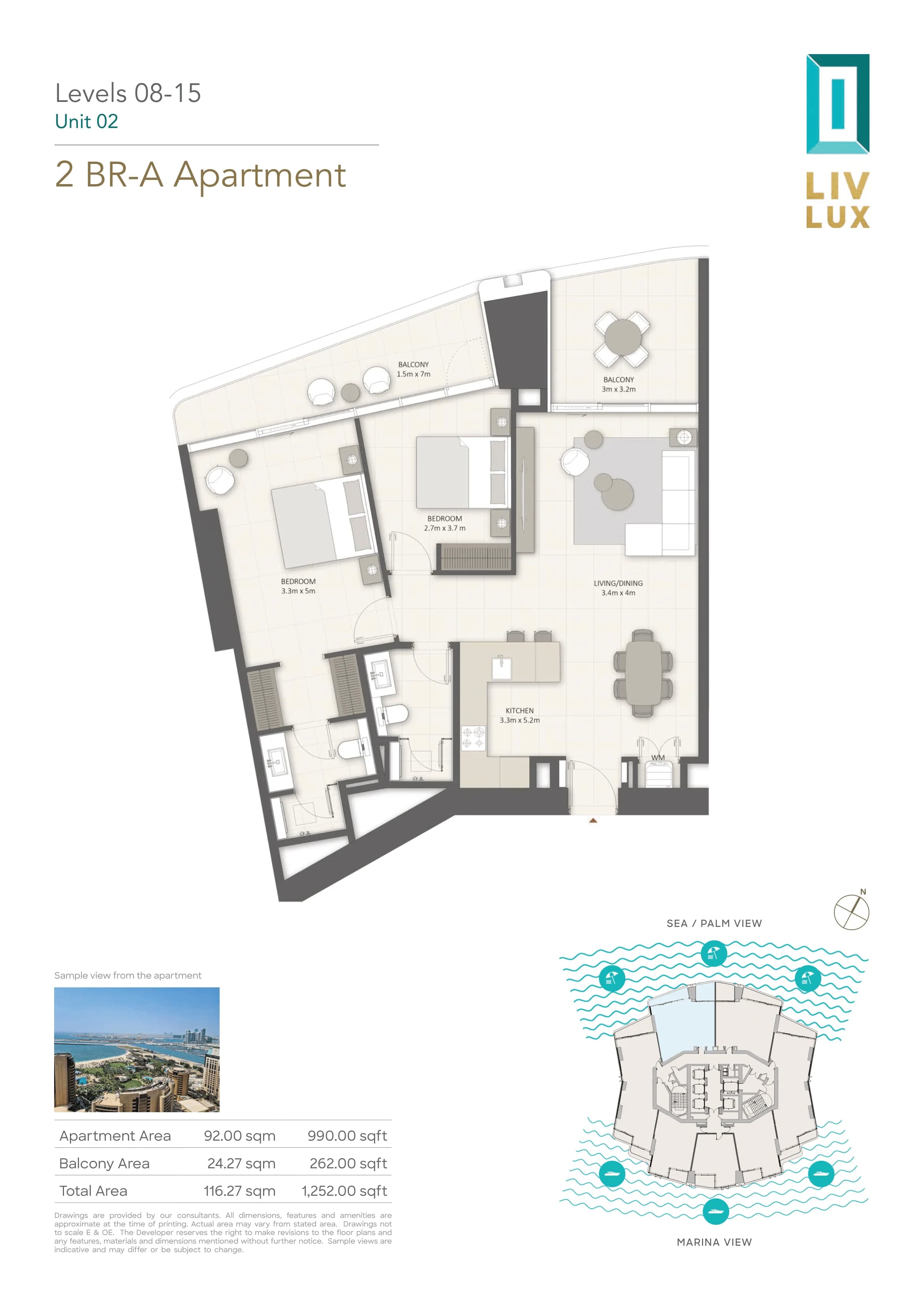 LIV LUX, 2-Bed Floor Plan, type: