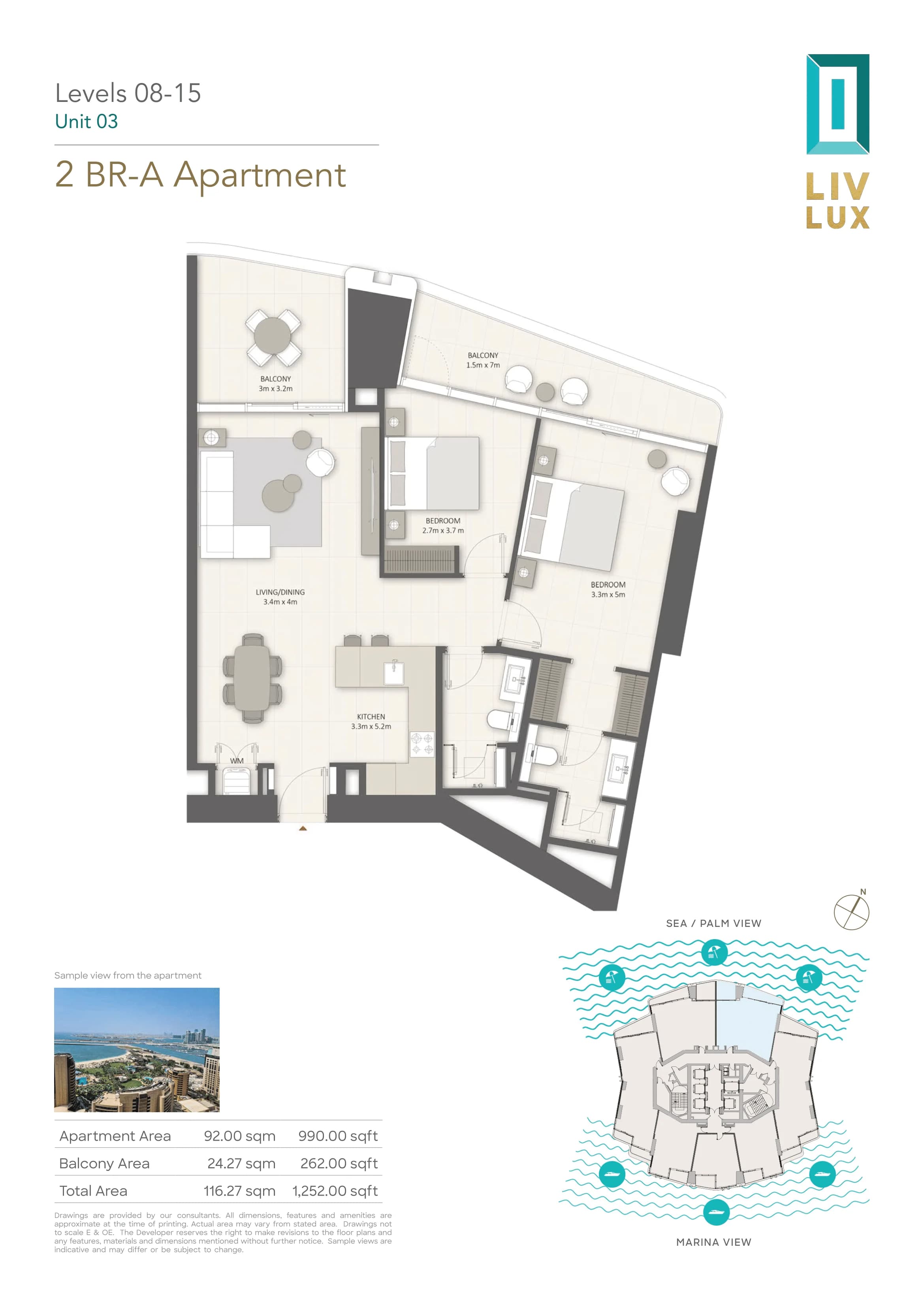 LIV LUX, 2-Bed Floor Plan, type: