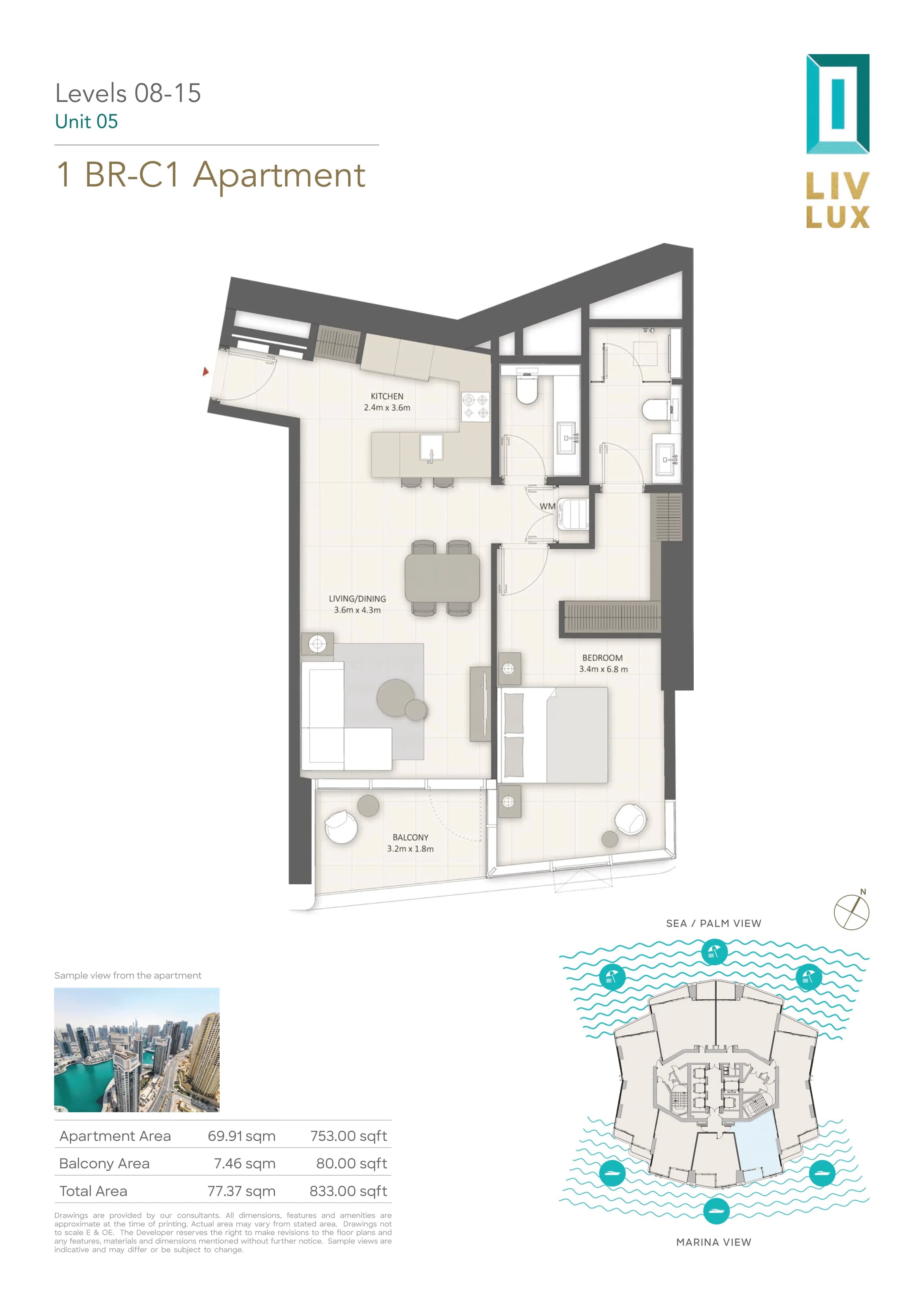 LIV LUX, 2-Bed Floor Plan, type:
