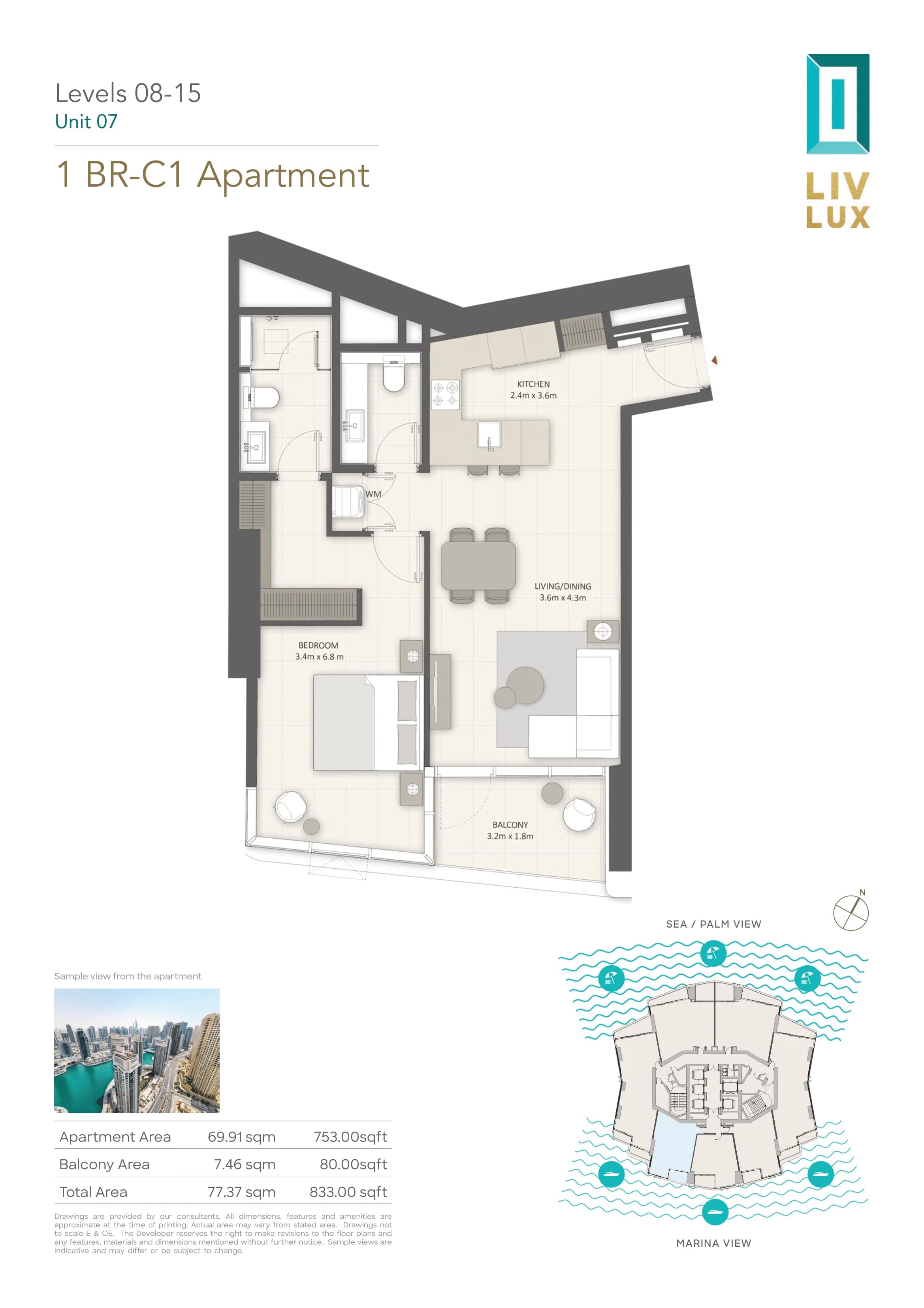 LIV LUX, 2-Bed Floor Plan, type: