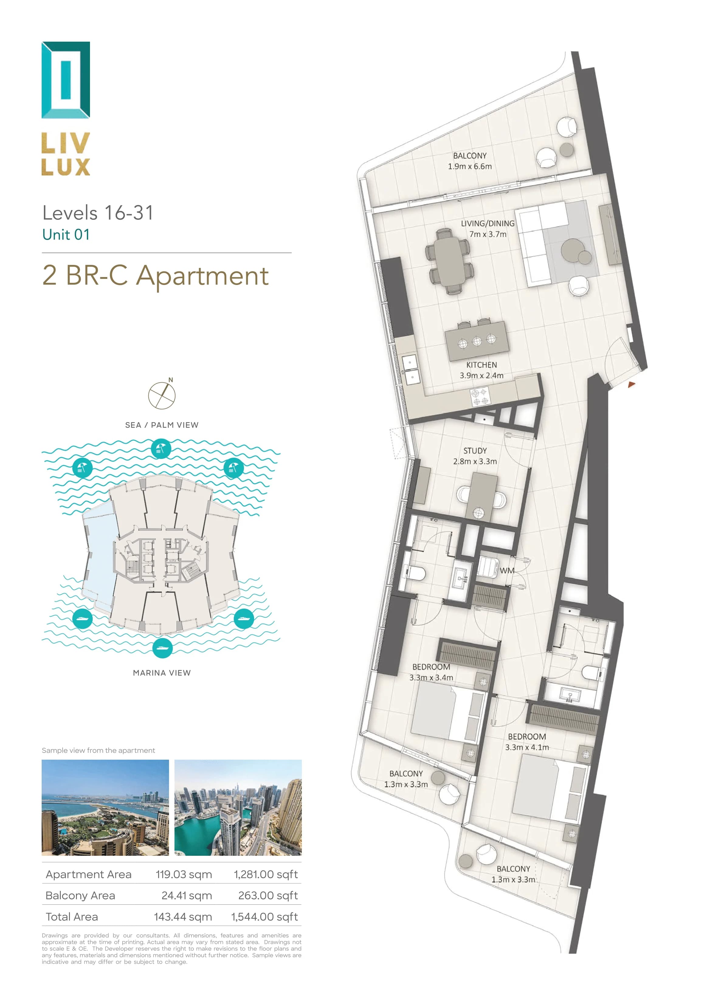 LIV LUX, 2-Bed Floor Plan, type: