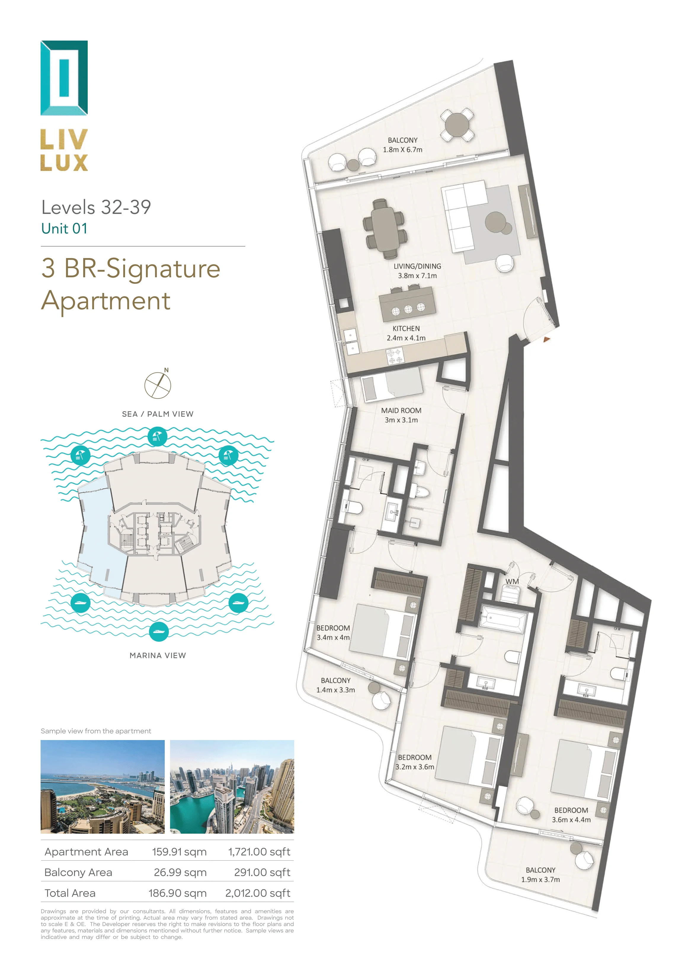 LIV LUX, 3-Bed Floor Plan, type: