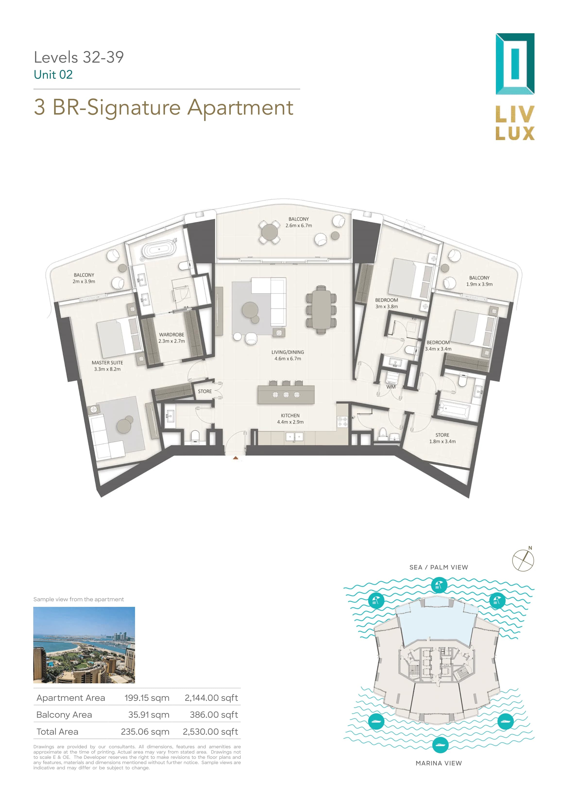 LIV LUX, 3-Bed Floor Plan, type: