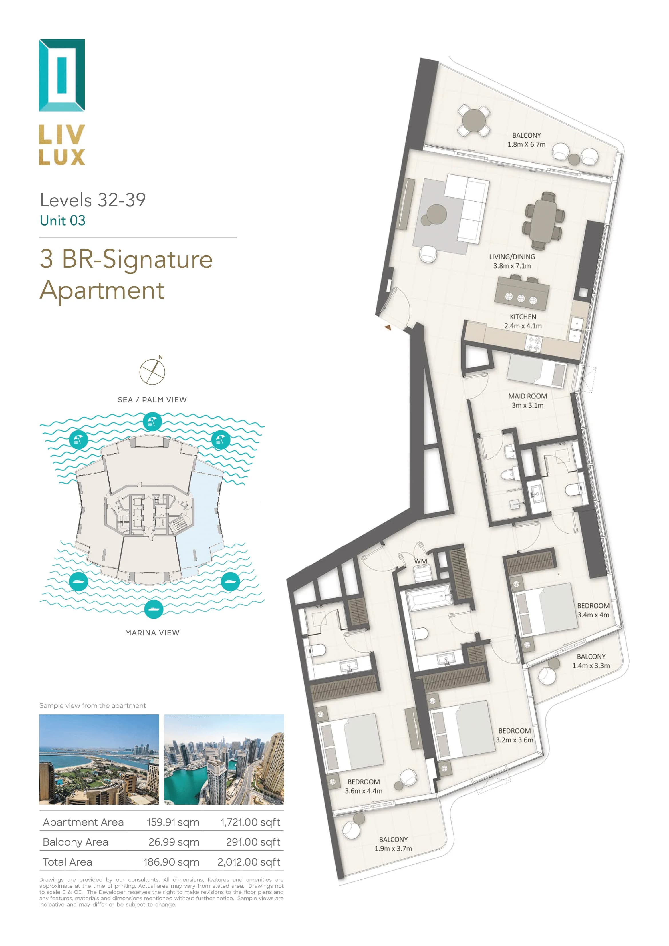LIV LUX, 3-Bed Floor Plan, type: