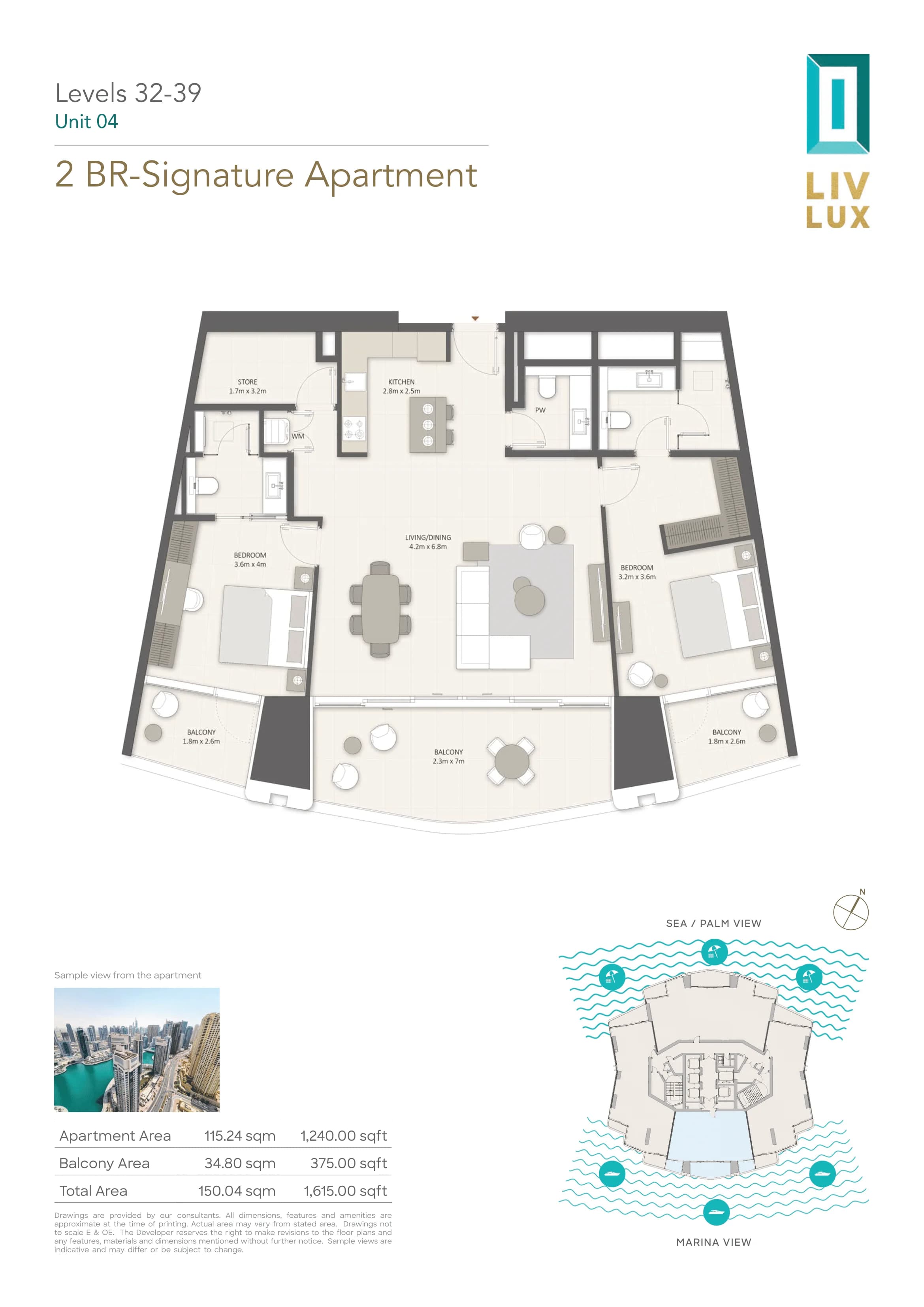 LIV LUX, 2-Bed Floor Plan, type: