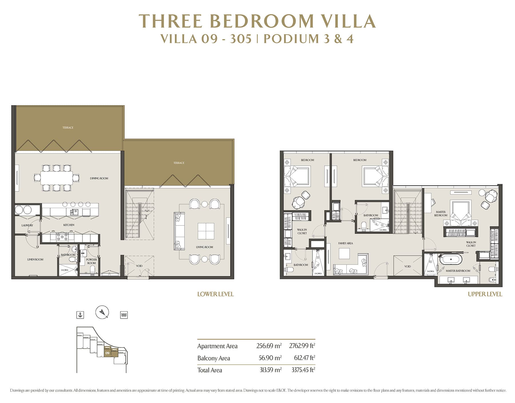 LIV Residence, 3-Bed Floor Plan, type: 3 Bedroom
