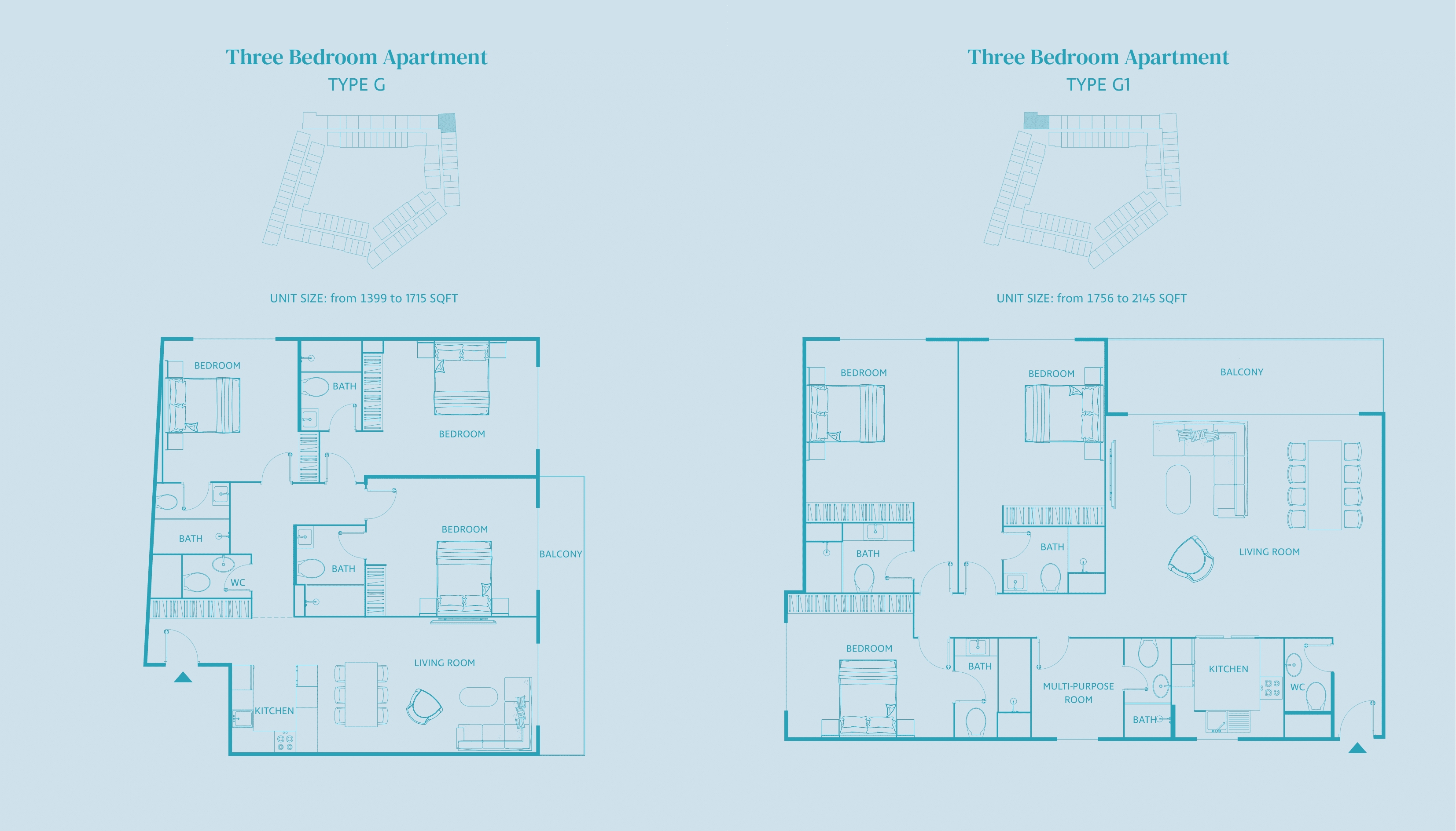 Luma Park Views, 3-Bed Floor Plan, type: