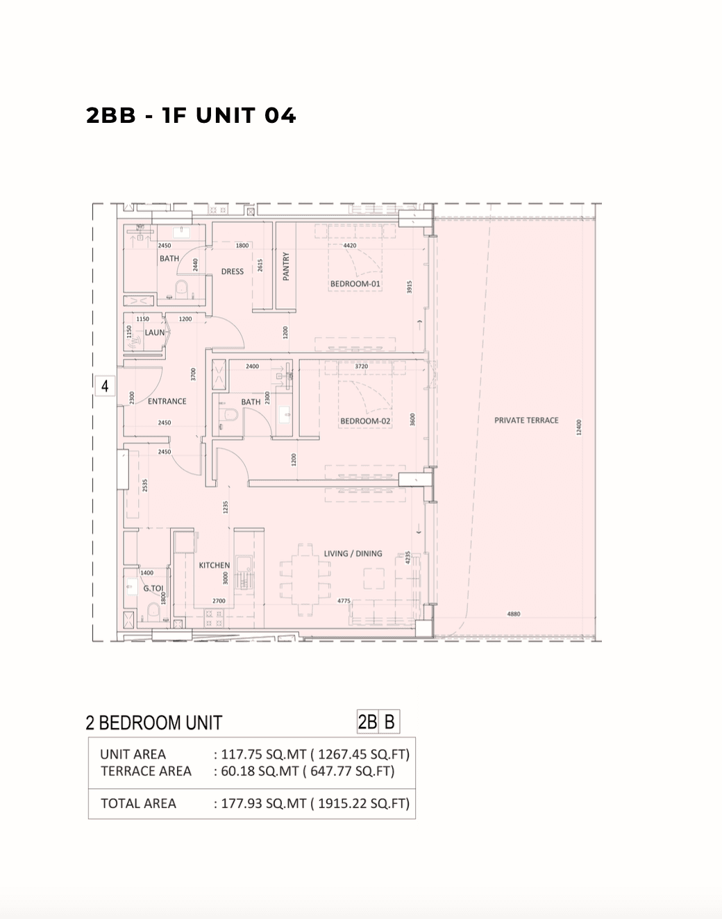 Luzora Residences, 2-Bed Floor Plan, type: