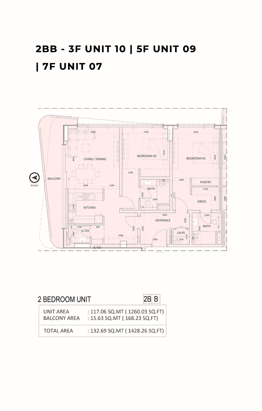 Luzora Residences, 2-Bed Floor Plan, type: