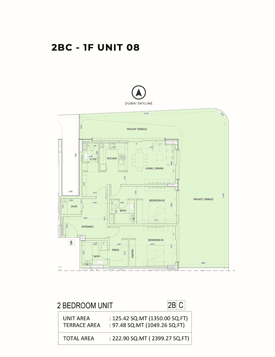 Luzora Residences, 2-Bed Floor Plan, type: