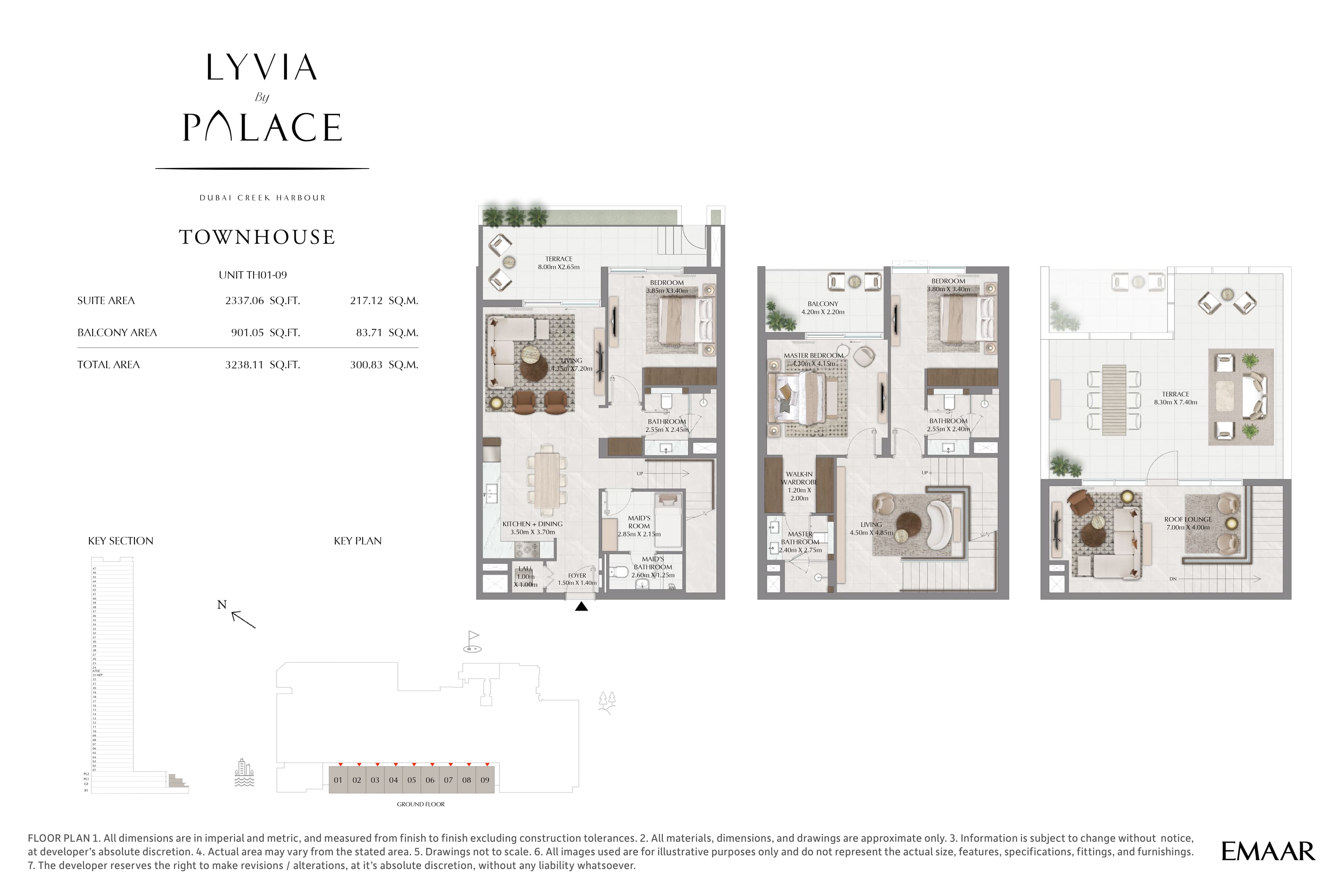 Lyvia by Palace, 3-Bed Floor Plan, type: 3 Bedroom