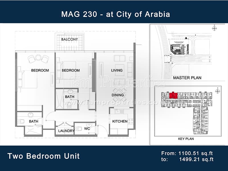 MAG 230, 2-Bed Floor Plan, type: 2 Bedroom