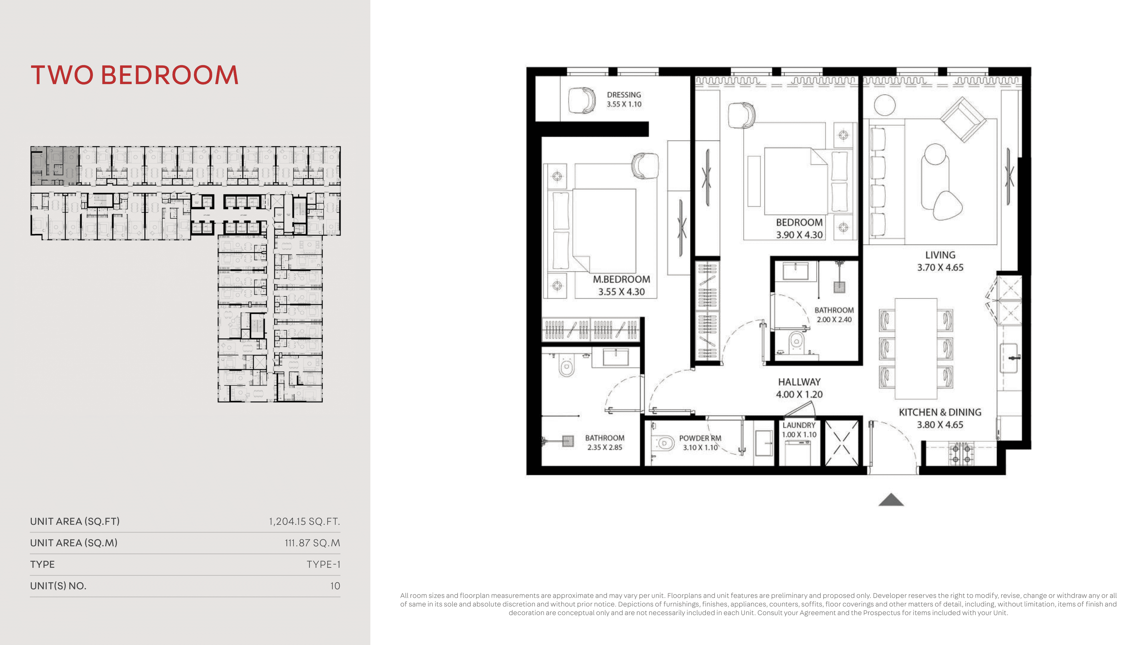 MAG 330, 2-Bed Floor Plan, type: