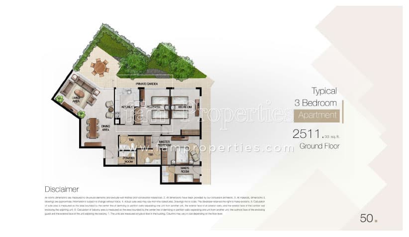 Mag 5 Boulevard, 3-Bed Floor Plan, type: 3 Bedroom