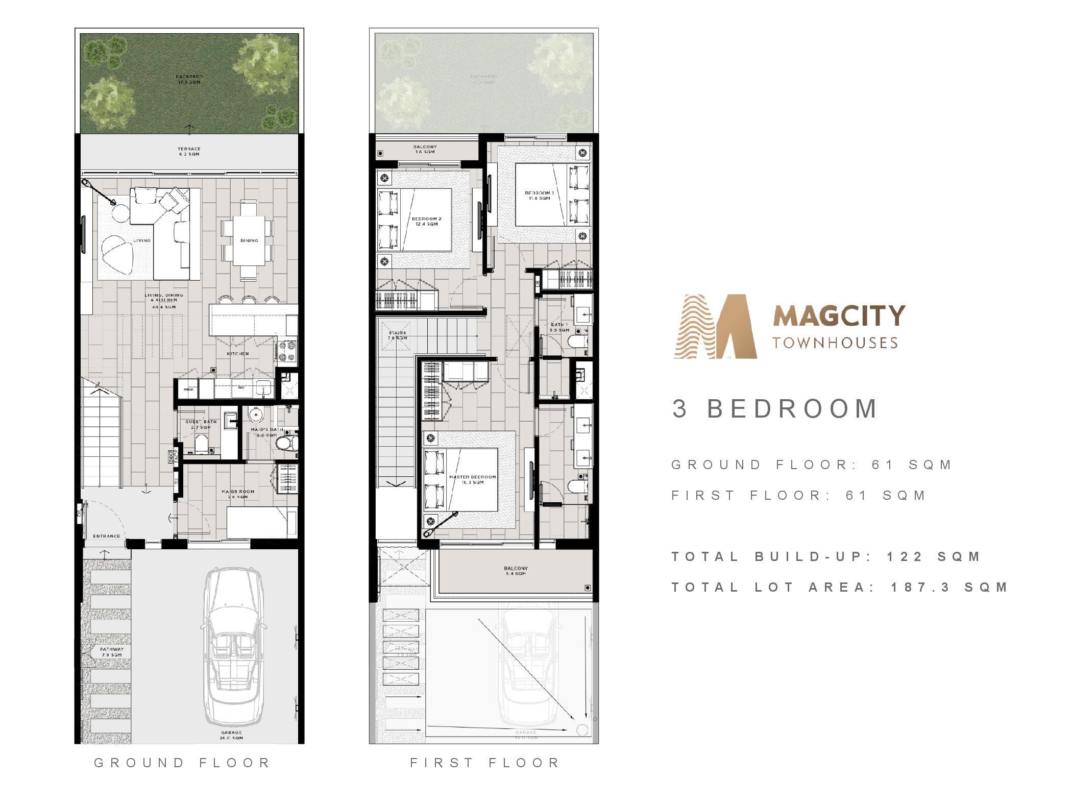 Mag City 890 (not in use), 3-Bed Floor Plan, type: 3 Bedroom