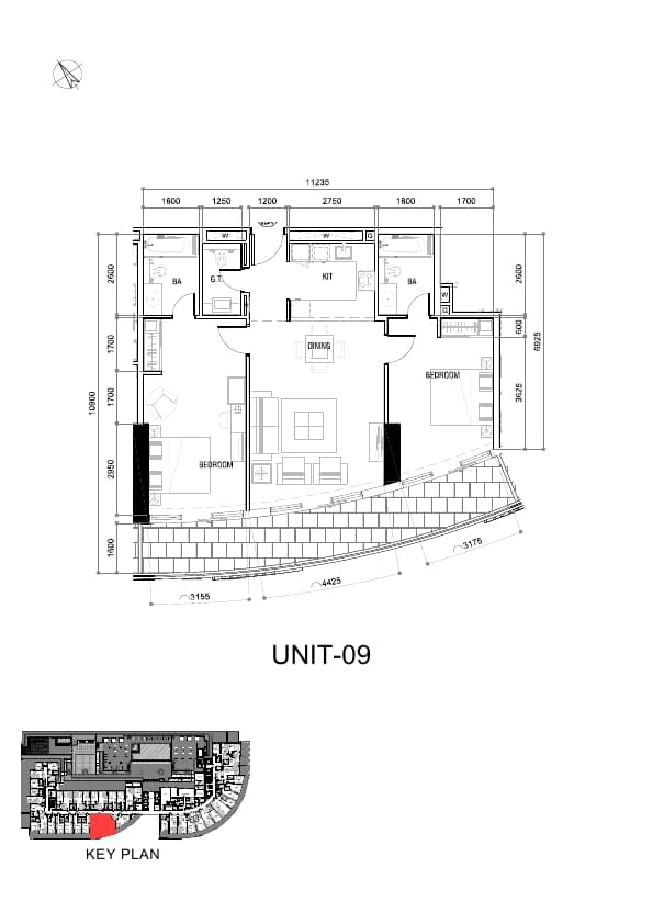 Maison Majestine, 2-Bed Floor Plan, type: 2 Bedroom