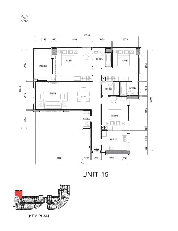 Maison Majestine, 3-Bed Floor Plan, type: 3 Bedroom