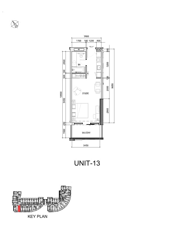 Maison Majestine, 0-Bed Floor Plan, type: Studio