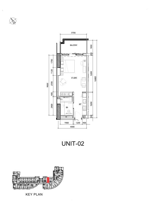 Maison Majestine, 0-Bed Floor Plan, type: Studio