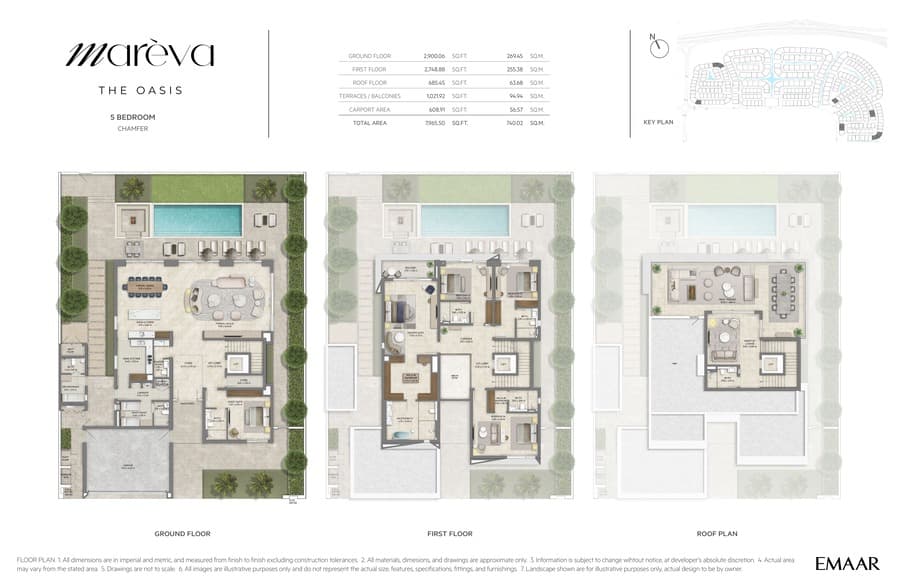 Mareva at The Oasis, 5-Bed Floor Plan, type: 5 Bed