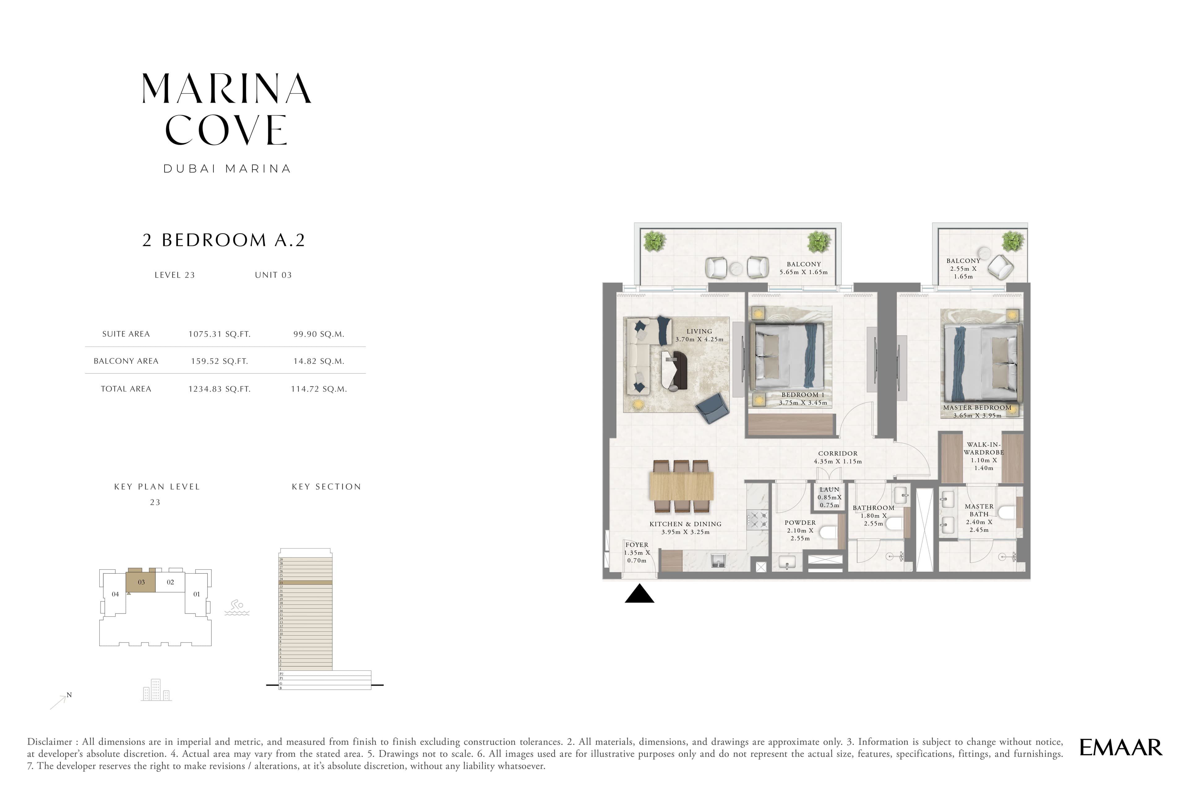 Marina Cove, 2-Bed Floor Plan, type: 2 Bed