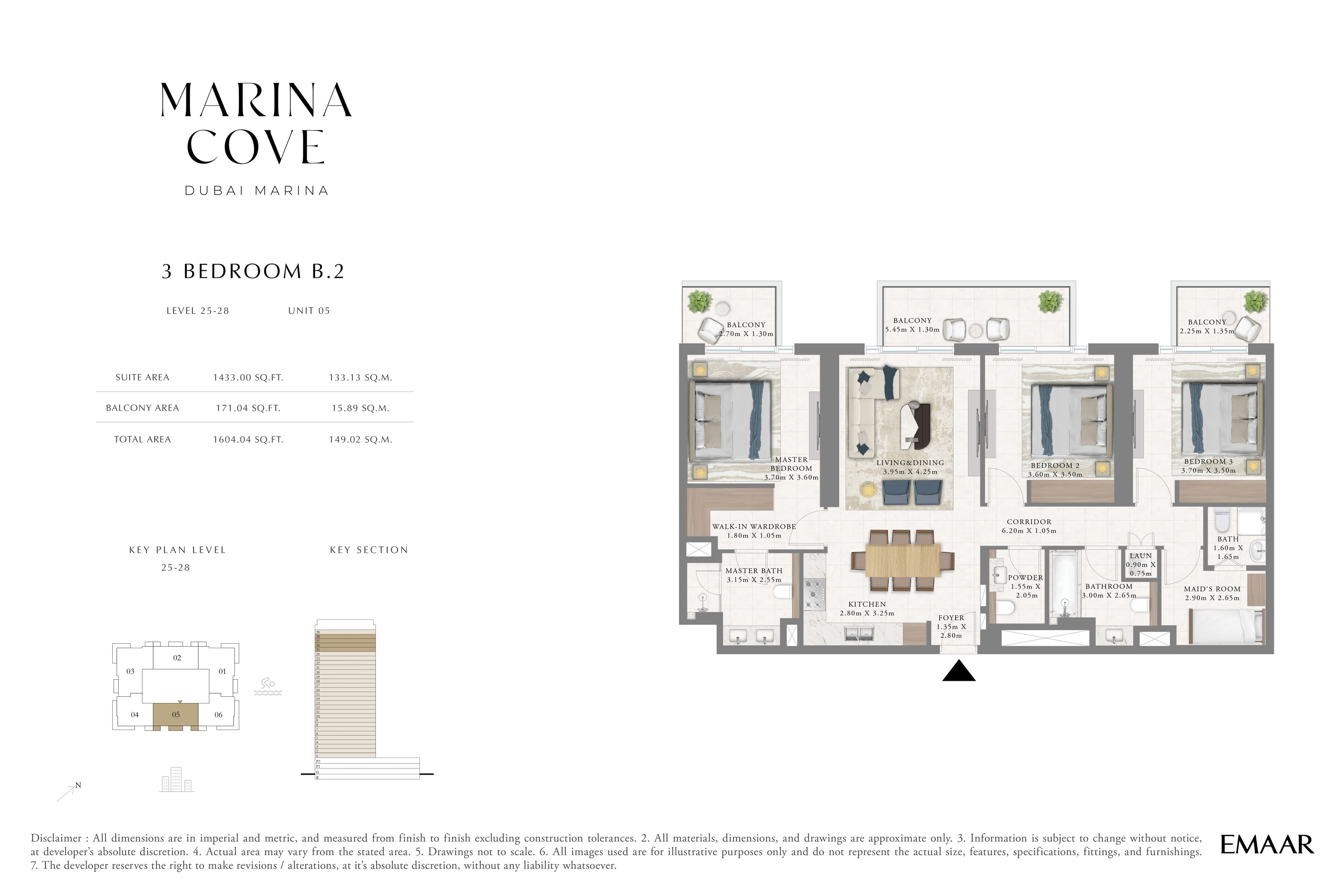 Marina Cove, 3-Bed Floor Plan, type: 3 Bed