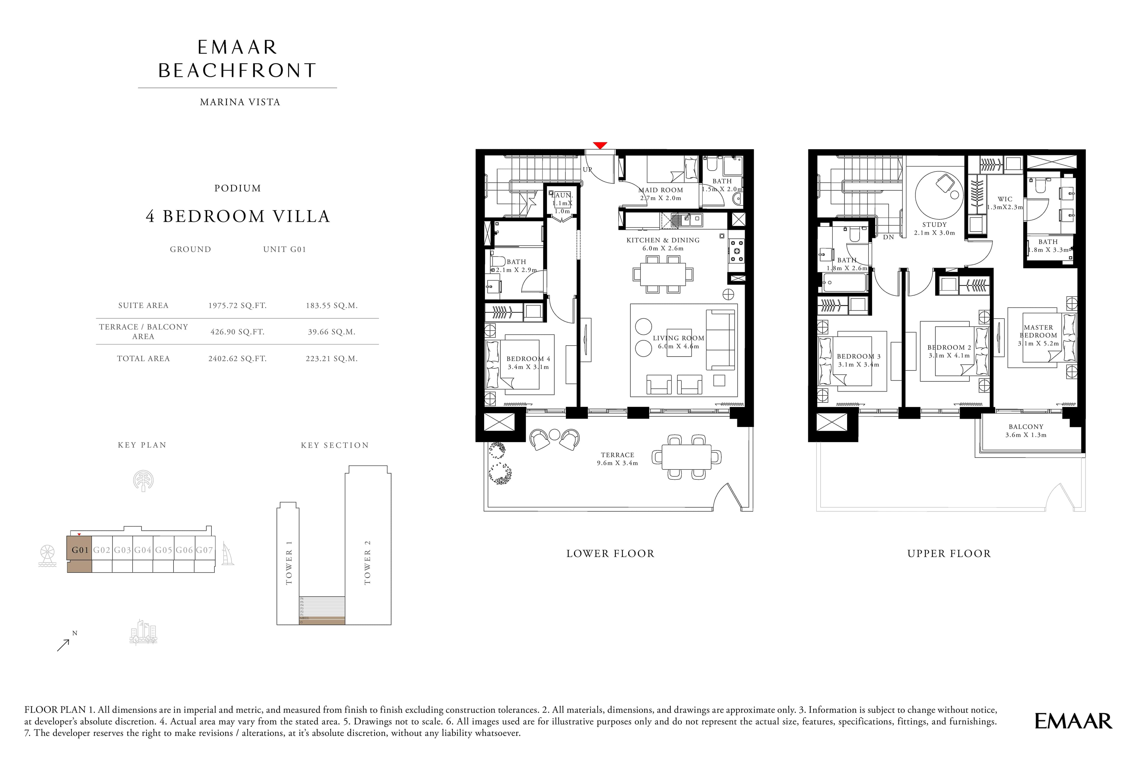 Marina Vista Villas, 4-Bed Floor Plan, type: 4 Bedroom