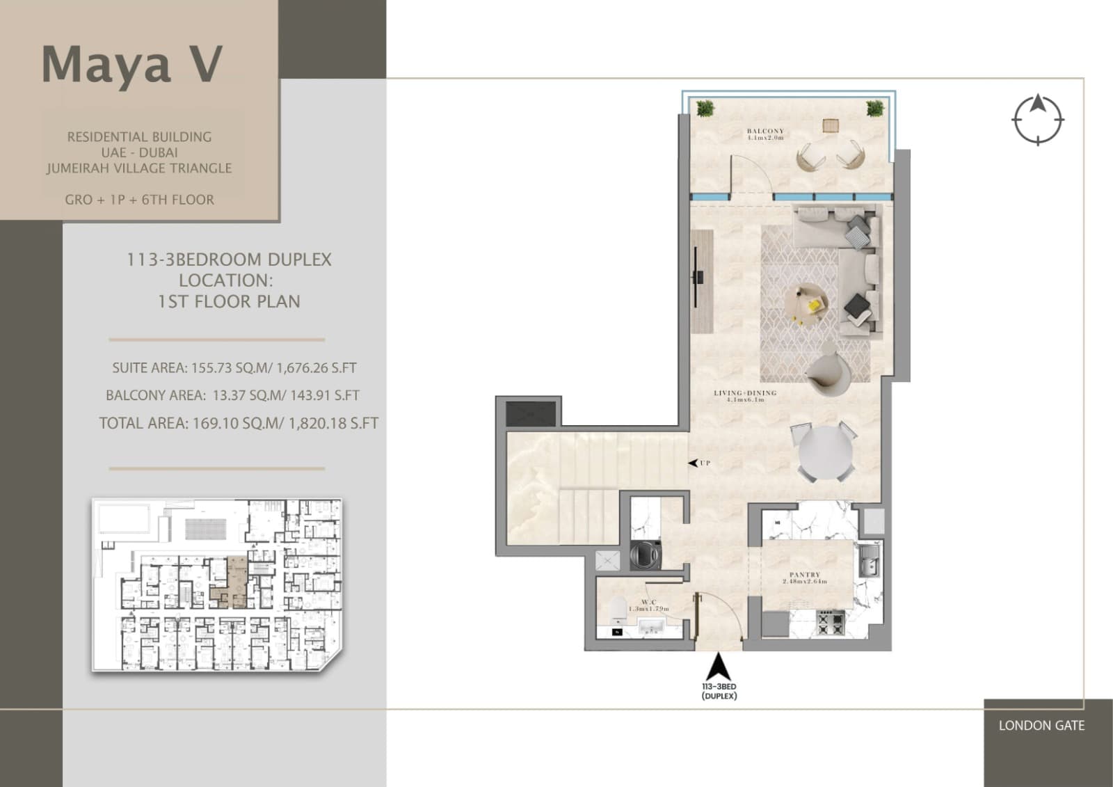 Maya V, 3-Bed Floor Plan, type: