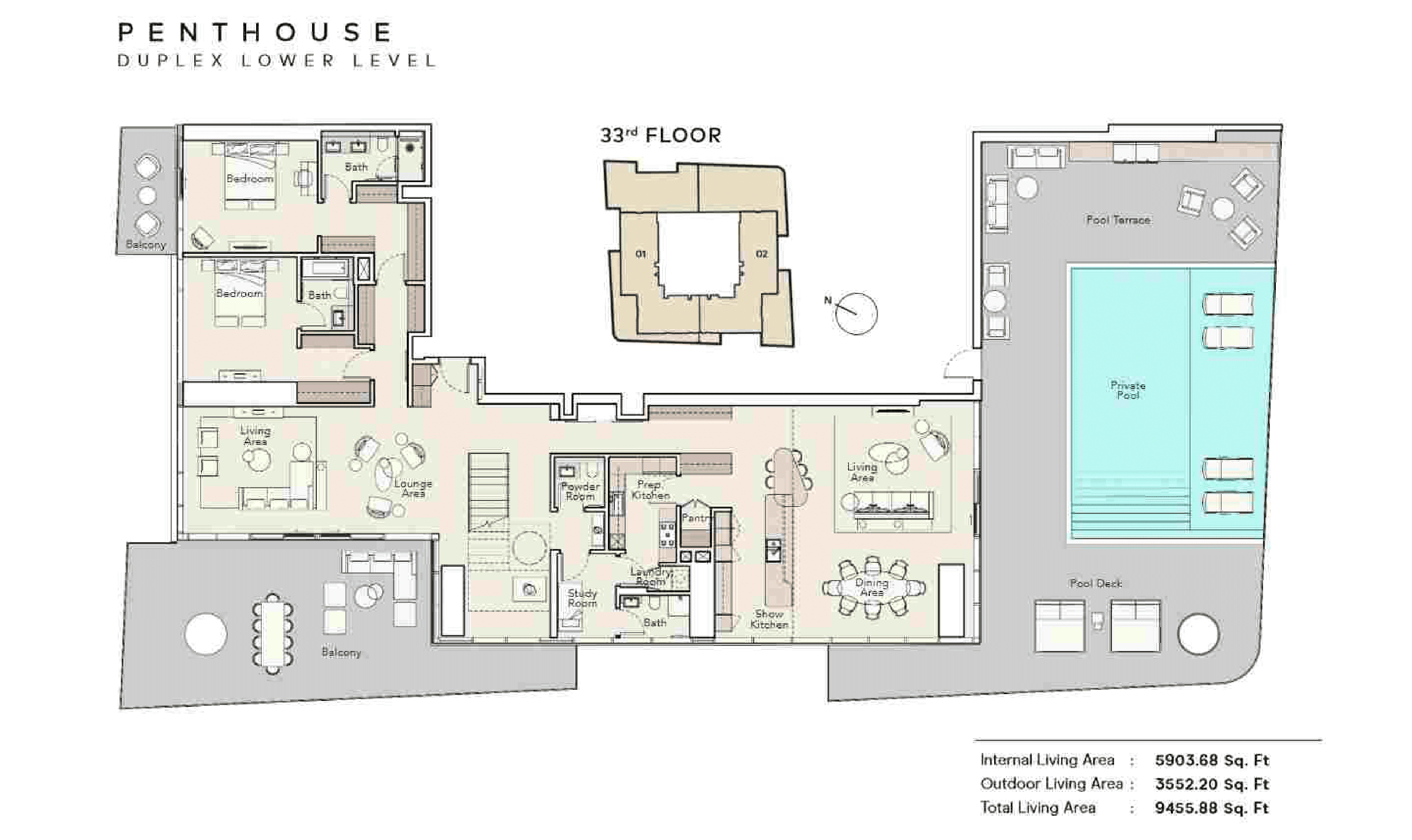 Mercer House, 2-Bed Floor Plan, type: