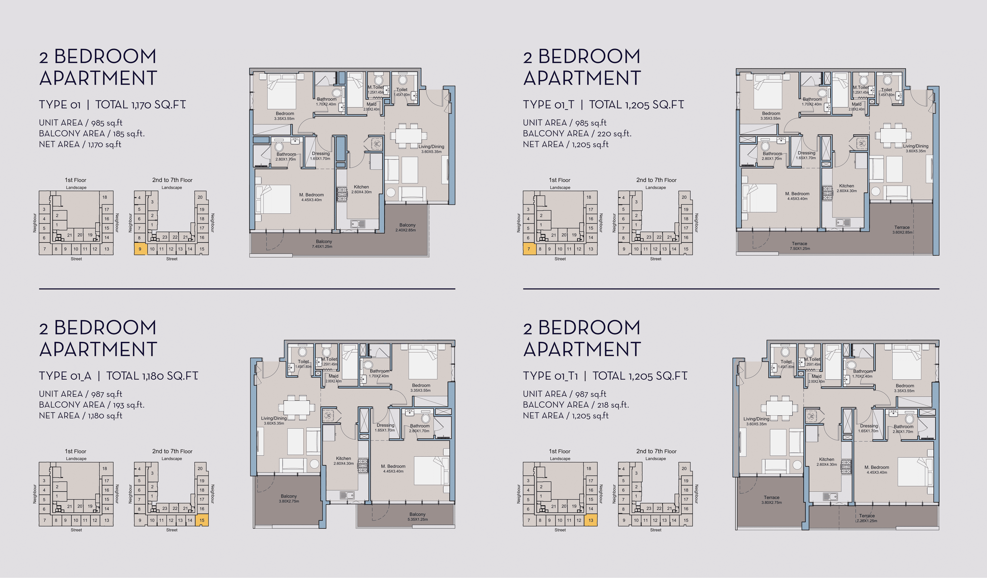 Millennium Talia Residences (not in use), 2-Bed Floor Plan, type: