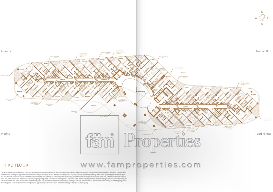 Azizi Mina, 2-Bed Floor Plan, type: 2 Bedroom