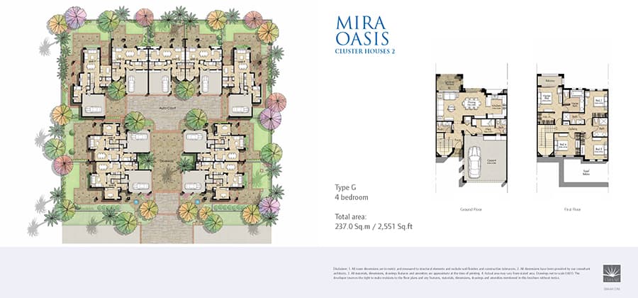 Mira Oasis 1, 4-Bed Floor Plan, type: 4 Bedroom Type G