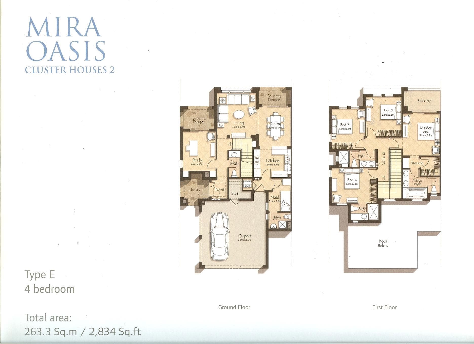 Mira Oasis (not in use), 4-Bed Floor Plan, type: 4 Bedroom
