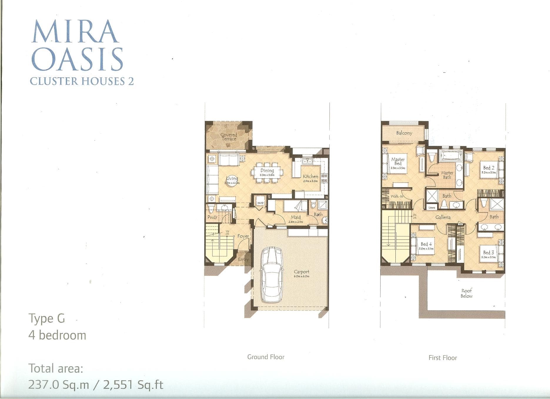 Mira Oasis (not in use), 4-Bed Floor Plan, type: 4 Bedroom