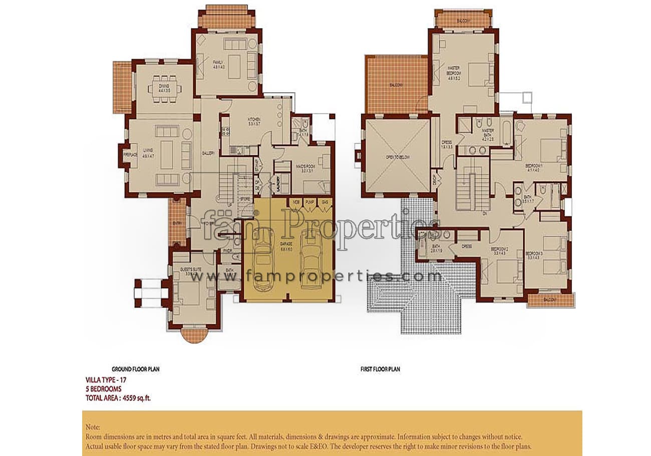 Mirador, 5-Bed Floor Plan, type: 5 Bedroom - Villa type:17