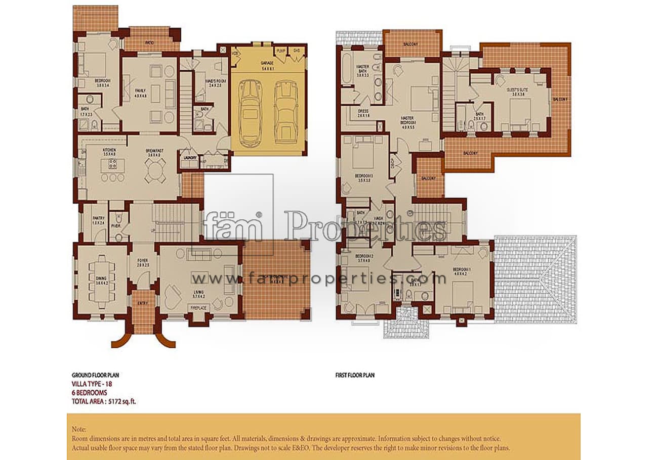 Mirador, 6-Bed Floor Plan, type: 6 Bedroom - Villa Type: 18