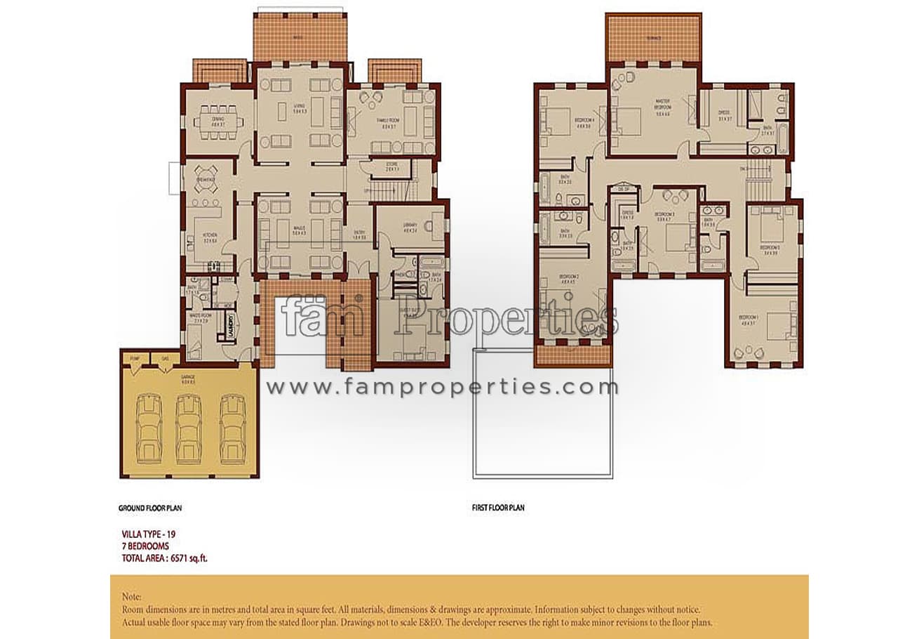 Mirador, 7-Bed Floor Plan, type: 7 Bedroom - Villa Type:19