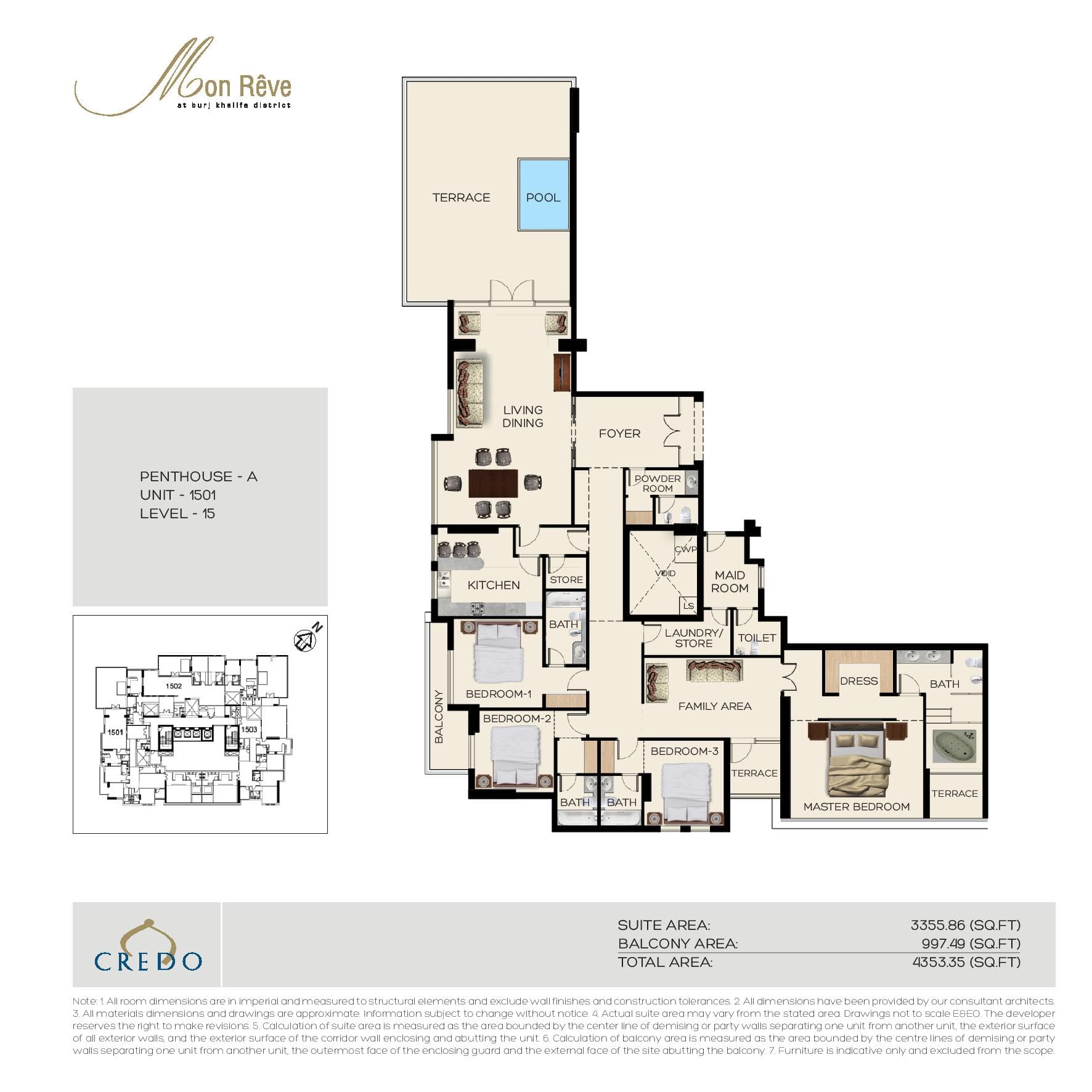 Mon Reve, 4-Bed Floor Plan, type: 4 Bedroom