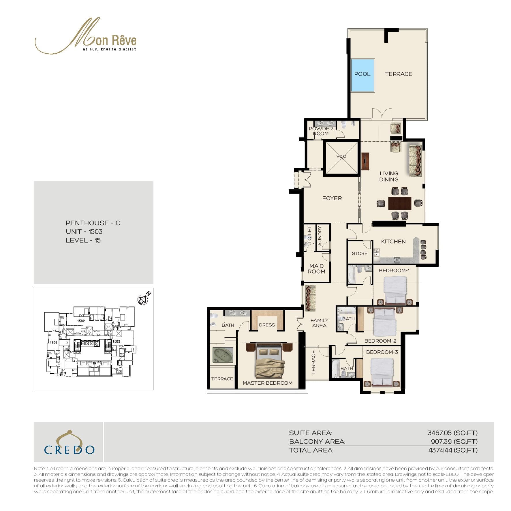 Mon Reve, 4-Bed Floor Plan, type: 4 Bedroom