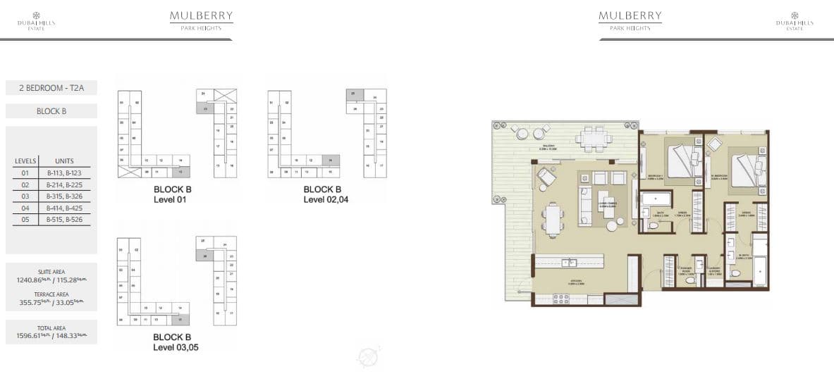 Mulberry at Park Heights, 2-Bed Floor Plan, type: 2 Bedroom